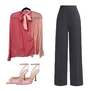 🆕Mango boutique pink blouse M